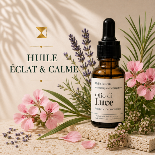 🌿 Huile Éclat & Calme — 20 ml de soin qui adoucit la peau… et les vagues intérieures