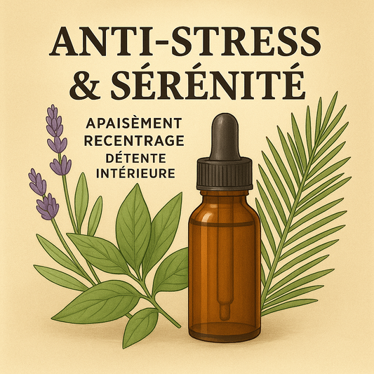 ☯ Huile Anti‑Stress & Sérénité – 20 ml (Pour un mois de lâcher‑prise)